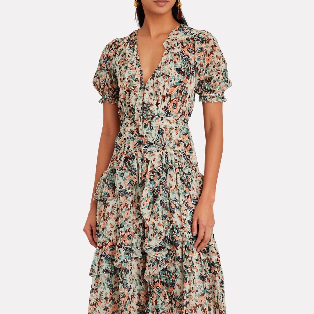 Ulla Johnson Silk Delphine Dress In Gardenia View 2